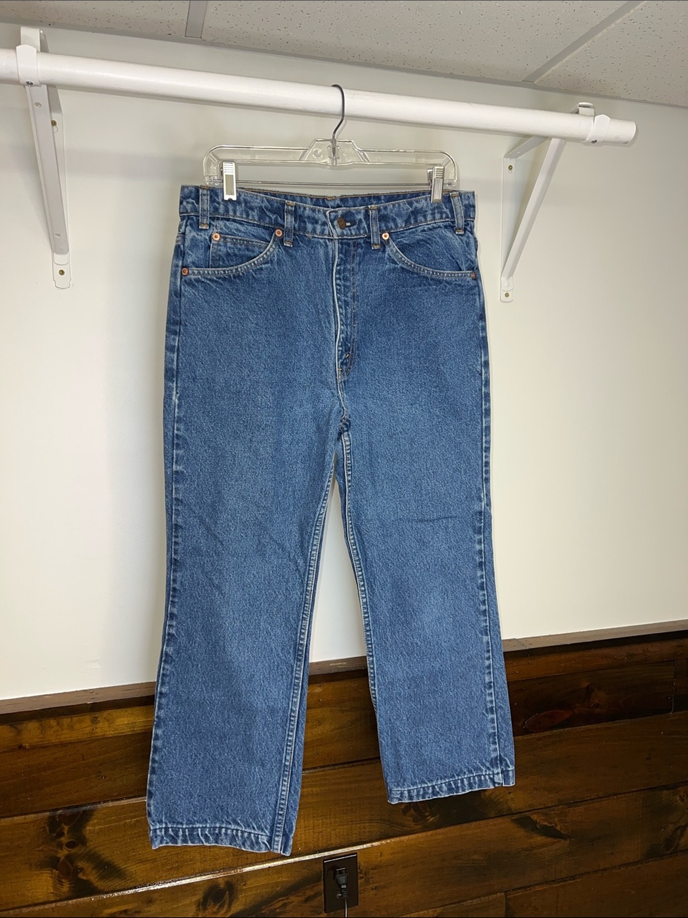 Levi’s Orange Tab Vintage High-Waist Straight Leg Cropped Blue Jeans- 8/10